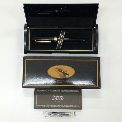 プラチナ 万年筆 センチュリー 3776 ペン先14K 585 ブラック ゴールド PLATINUM CENTURY【AFI18-3】