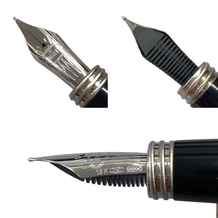 モンテグラッパ 万年筆 ブガッティ シロン 250本限定 モデル ペン先18K ブラック シルバー Montegrappa Bugatti CHIRON【AFI28】