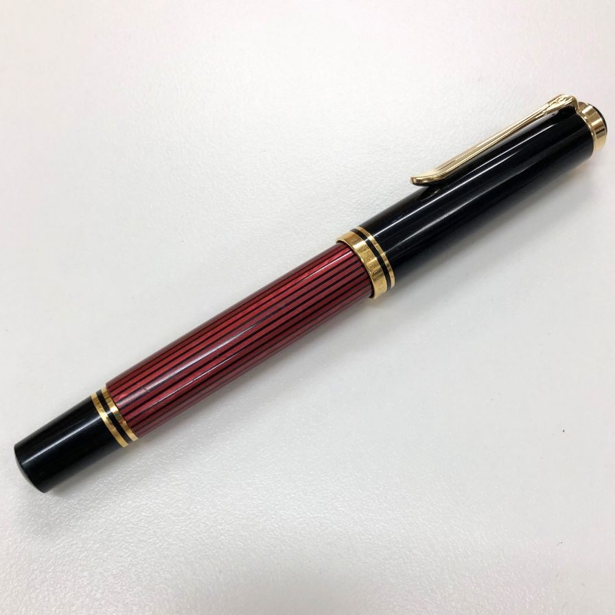 ペリカン 万年筆 スーベレーン ペン先14C-585 縞 赤 レッドストライプ PELIKAN Souveran【AFI15】