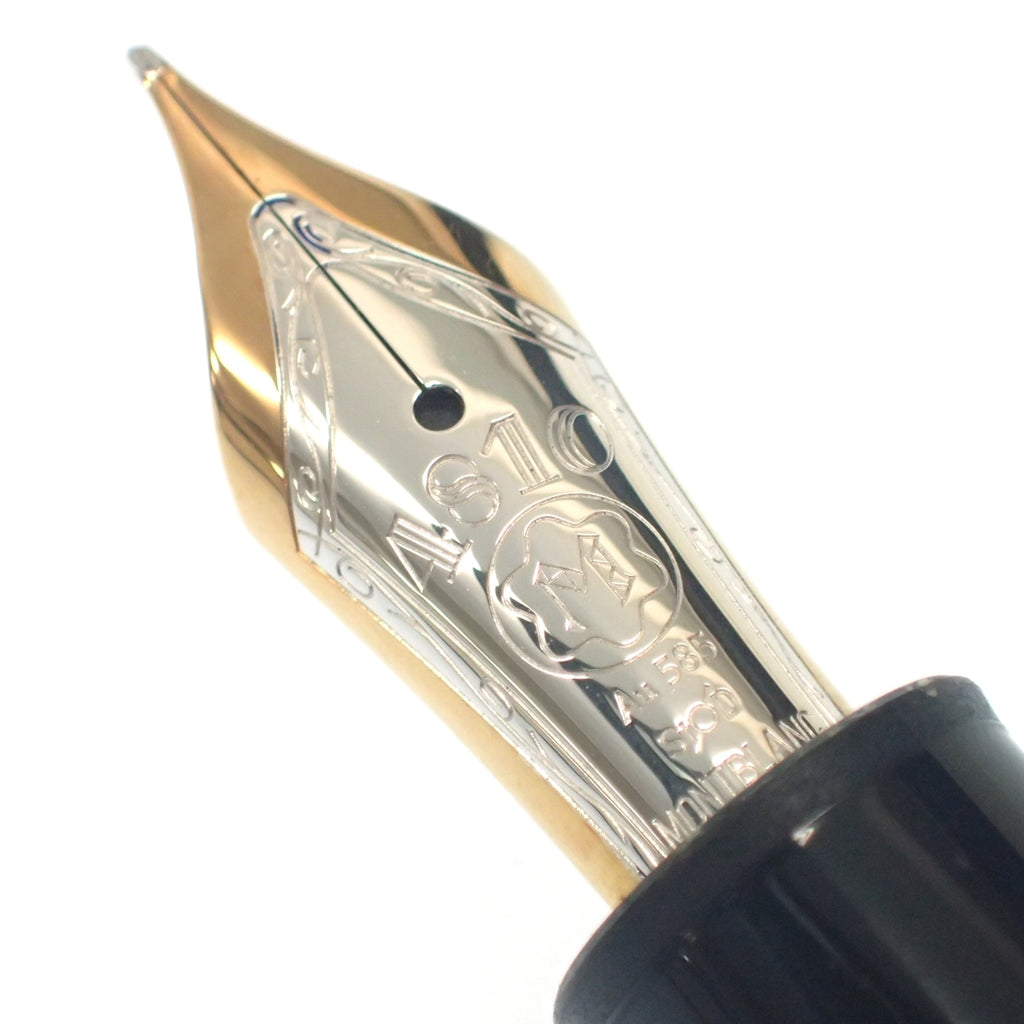 美品◆モンブラン マイスターシュテック 万年筆 プラチナライン ル グラン 146 ペン先Au585 F 吸引式 MONTBLANC MEISTERSTUCK Platinum le Grand【AFI18】