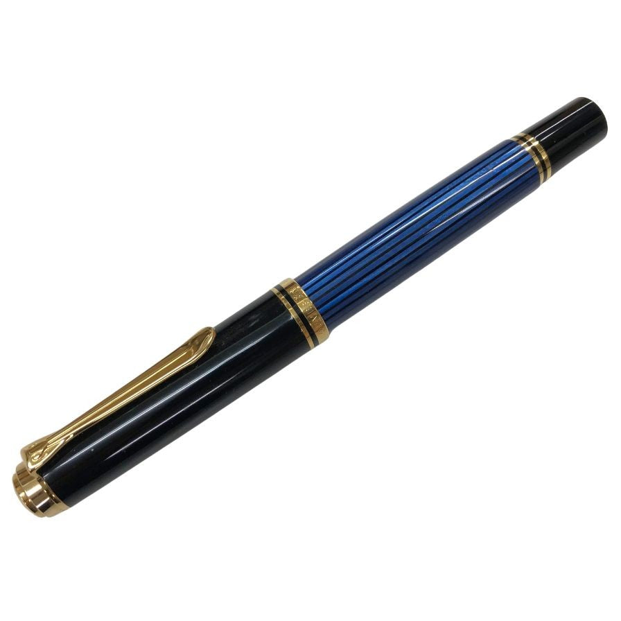 ペリカン 万年筆 スーベレーン M600 ペン先14C-585 青 ブルーストライプ 縞 Pelikan【AFI6】
