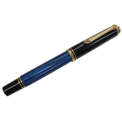 ペリカン 万年筆 スーベレーン M600 ペン先14C-585 青 ブルーストライプ 縞 Pelikan【AFI6】